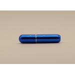 Blue Reusable Perfume Spray Bottle Aluminum Sheathed Oxidized Surface Handling