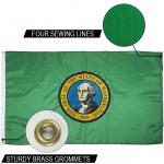State of Washington Flag 3x5 ft Outdoor Heavy duty Dupont Nylon US Flags Strong Canvas Heading and  Brass Grommets for sale