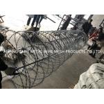 Galvanized Mobile Security Barrier Concertina Double Circles Razor Wire Fence for sale