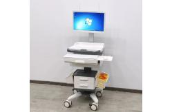 China Advanced Medical PC Cart Multiple Drawers Adjustable Height Point Of Care Workstation supplier