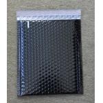 black shiny metallic bubble mailer 180*250+40 gloss waterproof metallic bubble envelop for shipping for sale