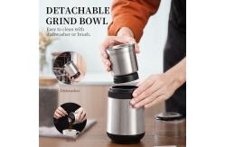 China Removable 2 Cups Coffee Maker 200W Multi Function Adjustable Electric Bean Grinder supplier