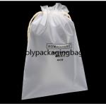 RoHS Gravure Printing Frosted Poly Drawstring Bags Double Draw String Travelling Pouchess