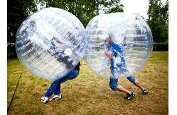 China 1.5m transparent bubble football Ball for football field supplier