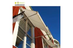 China Outdoor Aluminium Remote Control Patio Awning Heavy Duty Drop Arm Window Awnings supplier