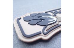 China High Strength Ultrasonic Cut OEM Rubber Logo Patches supplier