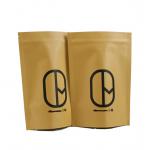 Doypack Ziplock Brown White Kraft Craft Paper Standing Up Pouches Food Powder Tea Coffee Packaging Zipper Bags for sale