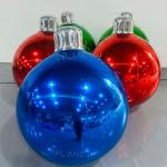 Double Layer PVC Giant Inflatable Christmas Ormanets with Mirror Effect