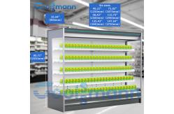China Drink Display Multideck Open Chiller With Night Curtain Showcase Refrigerator supplier