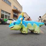 Kiddie Dinosaur Electric Scooter / Animatronic Scooter Remote Control For Theme Park