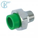 Green Plastic PPR pipe fitting Male Reducing Coupling with union for sale
