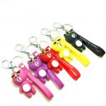 Soft Touch PVC Plastic Custom 3D Bear Figure Key Chain Waterproof Use In Promotional Gifts for sale