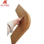 Decorative T5 6063 Aluminum Rectangular Tube Oak Color for sale