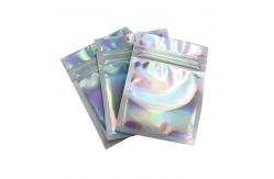 China Gravure Printing Mylar Foil Holographic Packaging Pouches supplier