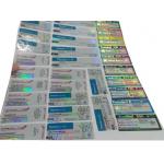 Hologram Adhesive vial Vial Labels For Injetion Vial And Oral Bottles