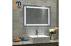 China IP44 Rated Silver Square Cosmetic Mirror with LED Illumination Easy Wall Mounting supplier