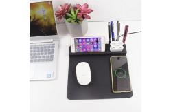 China Wireless Charging Mouse Pad Fast Charging Multifunctional Mouse Pad pu leather mouse pad supplier