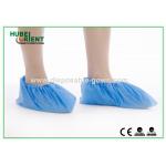 Blue Disposable CPE Shoe Cover for Industry , Waterproof Disposable Footwear for sale