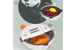 China Multi Blades Plastic Vegetable Manual Slicer With Fruit Peeler White supplier