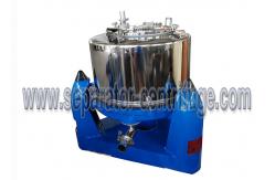 China Manual Unload Intermittent Operation Top Discharge Food Centrifuge with Clamshell supplier