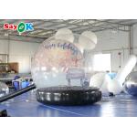 Transparent Inflatable Holiday Decorations Bounce House Snow Globe Christmas for sale