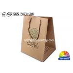 CMYK Printing Brown Kraft Paper Bags Food Packaging Bag With Ribbon Handle for sale