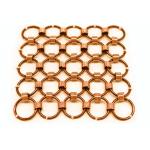 Metal Mesh Drapery / Brass Wire Ring Mesh Curtain Conect With 8mm Circle Dia