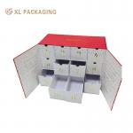 Christmas Printing Design Advent Calendar Box 12 24 Days Star Tree Type Inside Full Colour Skin Care Cosmetic Gift Box for sale
