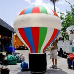 Inflatable 6m pvc tarapulin red advertising ground balloon with logo new year selling for sale