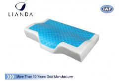 China Arctic Gel Contouring Memory Foam Bedroom Cool Bed Pillow OEM logo supplier