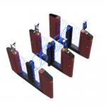 Electroplating Stainless Steel Slim Fastlane Pedestrian Swing Barrier Gate Turnstile for sale