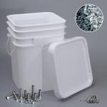 High Quantity 5L 9L 12L 18L 20L Rectangular Square Plastic Bucket For Hardware Accessories for sale