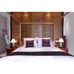 Customized Modern Hotel Bedroom Furniture / Bedroom Suites Solid Wood Material for sale