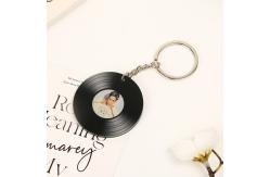 China Metal Ring Transparent Acrylic Keychain Durable Simple Album CD Singer Idol Printed supplier