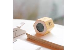 China Hexagonal Yellow Digital Clock Timer Backlit 12 / 24 Hour Mode Rotating supplier