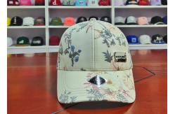 China Custom Flower Metal Label Sports Dad Hats Breathable And Waterproof supplier