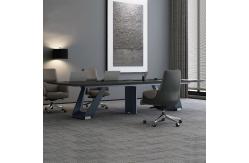 China Black Executive Office Desks Depth 900mm Melamine Board With PVC Edging supplier
