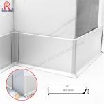 Antislip Aluminum Skirting Board Abrasive Resistance 20mm Height for sale