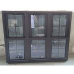 Multi Chambered Double Aluminum Hung Window Vertical Sliding Anodized Finish for sale