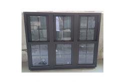 China Multi Chambered Double Aluminum Hung Window Vertical Sliding Anodized Finish supplier
