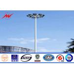 28m Q345 Customized Galvanized High Mast Pole With Lifting Systems