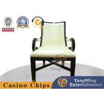 Baccarat Texas Club Custom Solid Wood Casino Gaming Chairs for sale