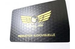 China Deep Etching Logo Metal Membership Card With Debossed Texture supplier