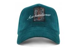 China Corduroy 5 Panel Baseball Cap With Self Strap Sublimation Patch supplier
