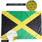 Jamaica National Flag 3x5' Knitted Polyester Rope And Loops Customized Indoor Outdoor for sale