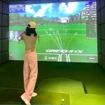 Custom Indoor Golf Simulator Business Sports Zone Golf Simulator For Amusement Park for sale
