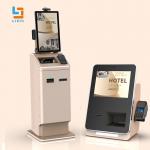Hotel Self Service Kiosk With CCTV Camera Room Card Recycler ADA Passport Scanner for sale