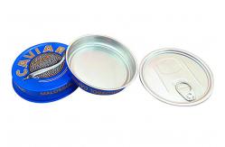 China 3.5oz 7oz Ring Pull Caviar Packaging Container , Aluminum Caviar Tin Box supplier