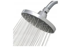 China 6in Square Overhead Fixed Rain Shower Head Chrome Black Water Saving supplier