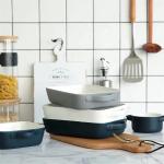 Nordic Style Matt Glaze Ceramic Bakeware Sets Pan Nonstick For Home Hotel Restaurant for sale